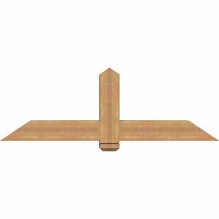 Ekena Millwork Eugene Smooth Timber Gable Bracket, Western Red Cedar, 60"W x 20"H x 5 1/2"D x 5 1/2"F, 8/12 Pitch GBW060X20X0606EUG00SWR
